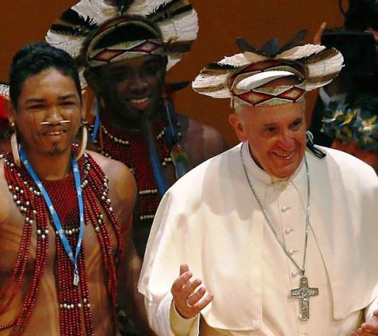 papa francisco indios