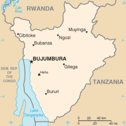 Map Burundi
