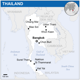 tailandia Map Thailand
