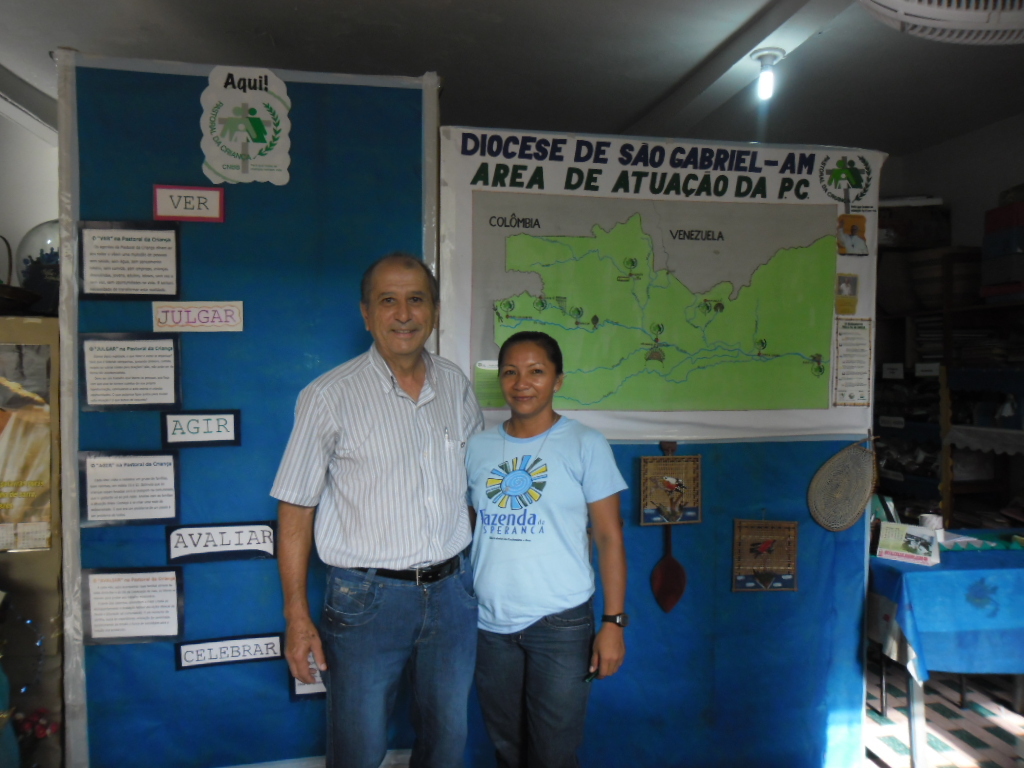 Pe. João Bortoloci e Professora Judite Marcondes - Visita à minha Comunidade em 2013
